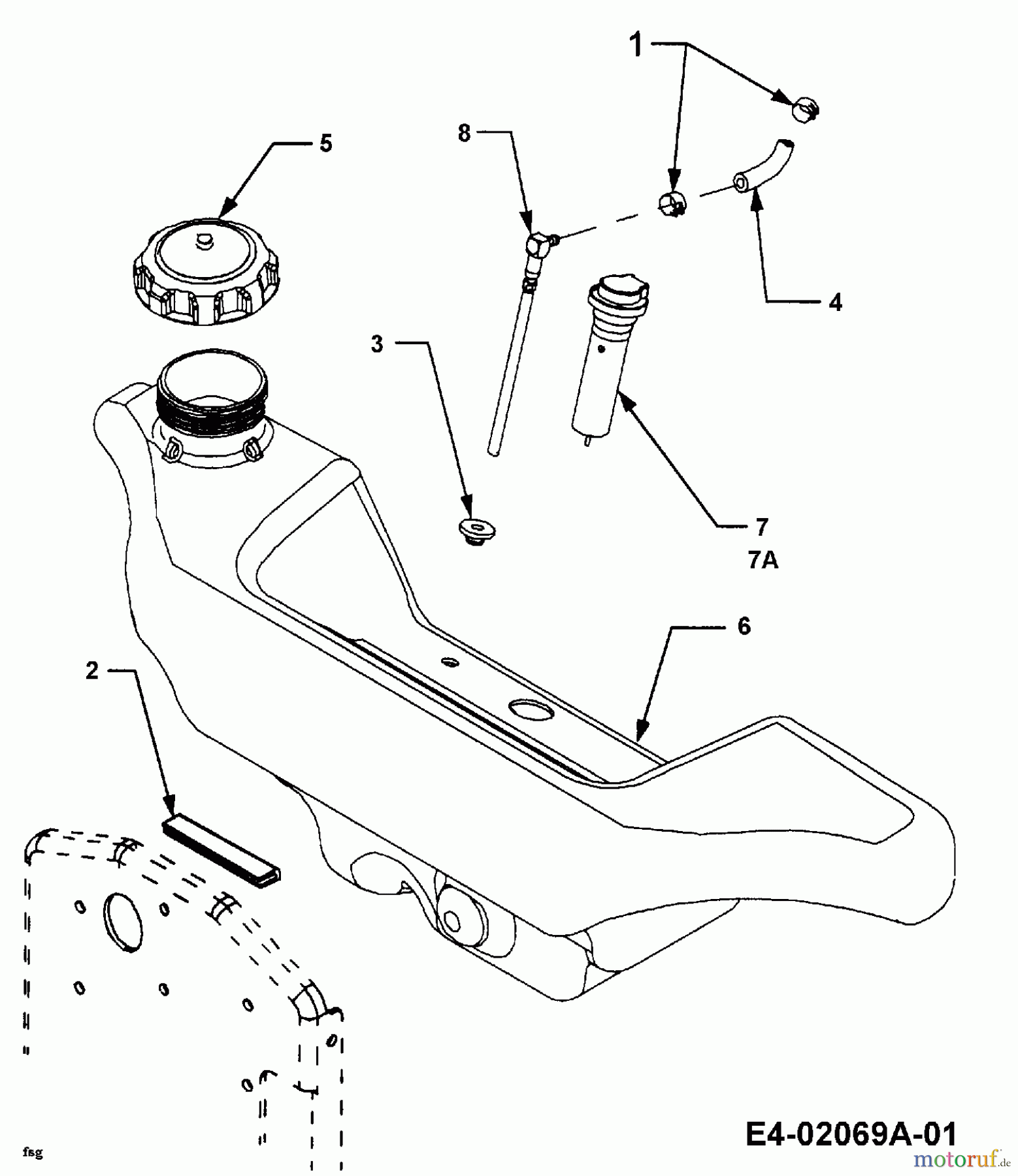  Cub Cadet Gartentraktoren HDS 3186 14A-668-603  (1999) Tank