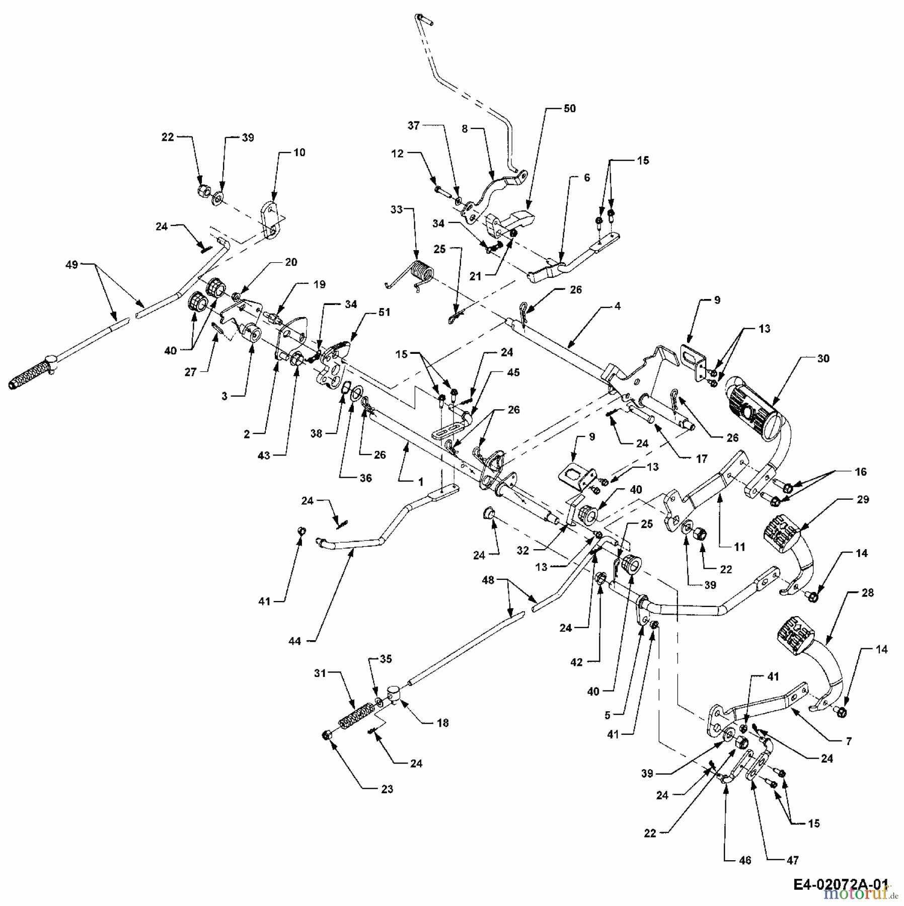  Cub Cadet Gartentraktoren HDS 3186 14A-668-603  (1999) Pedale