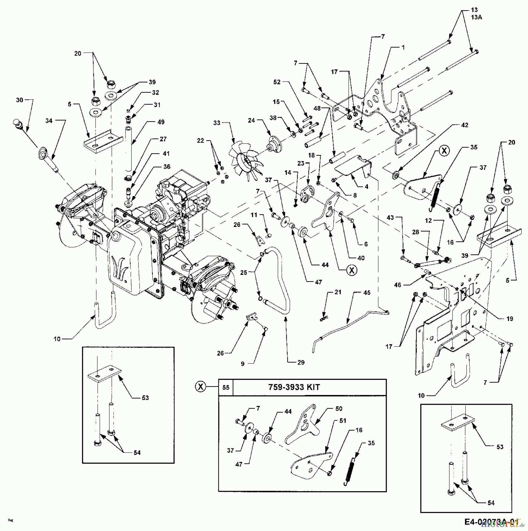 Cub Cadet Gartentraktoren HDS 3186 14A-668-603 (1999) Anbauteile Hinterachse