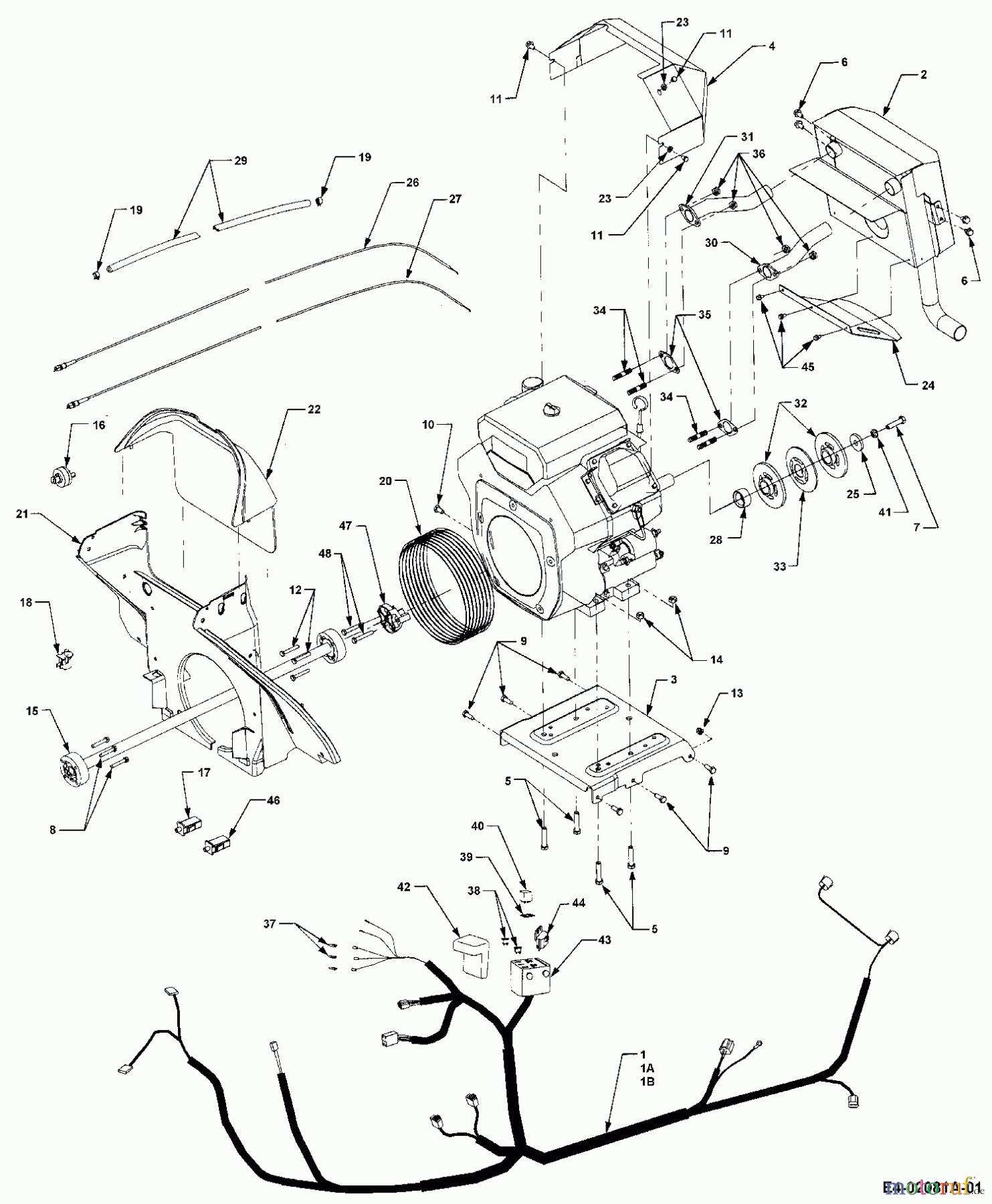  Cub Cadet Gartentraktoren HDS 3186 14A-668-603  (1999) Auspuff, Bowdenzüge, Elektroteile, Kabelbaum