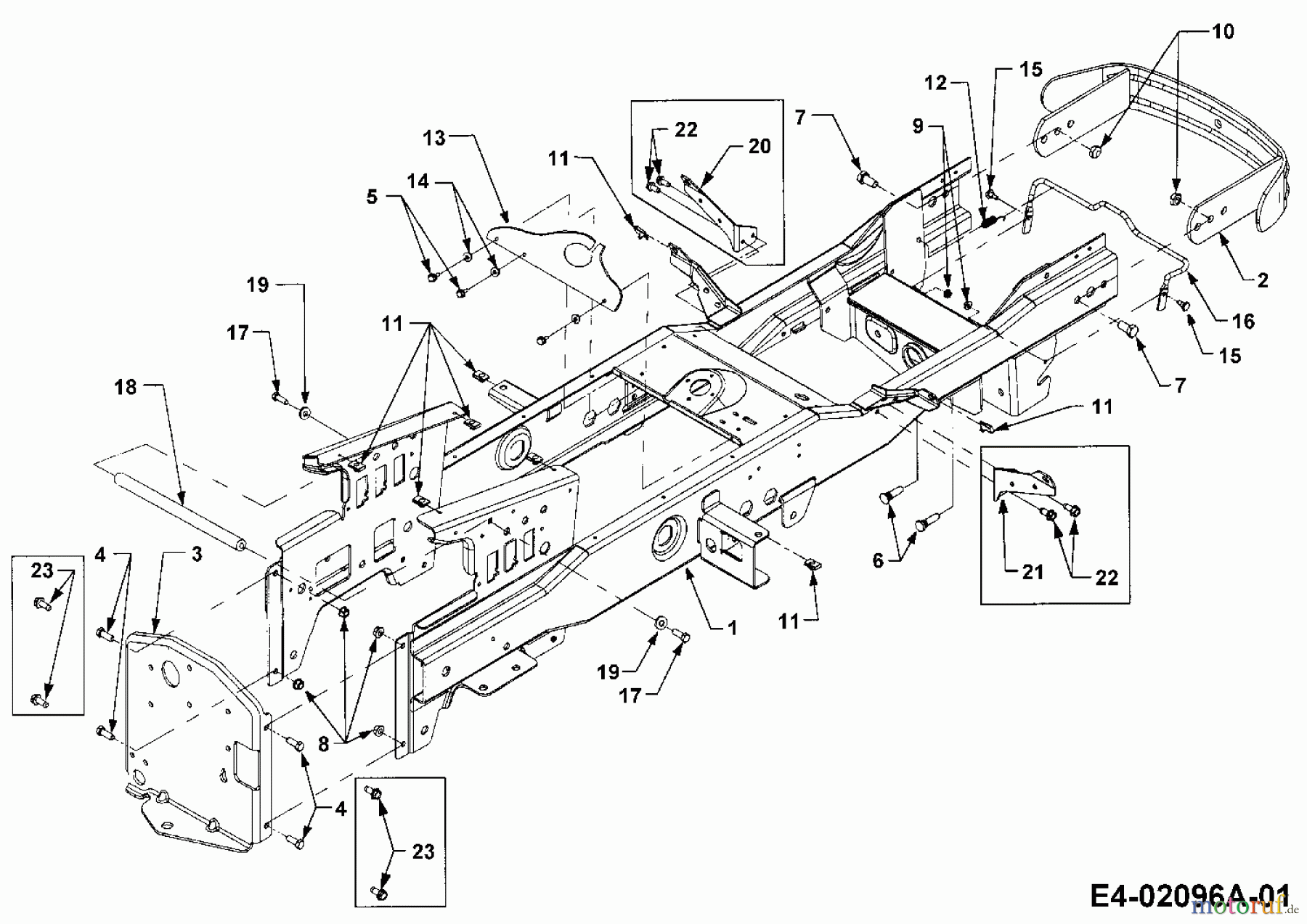  Cub Cadet Gartentraktoren HDS 3186 14A-668-603  (1999) Rahmen