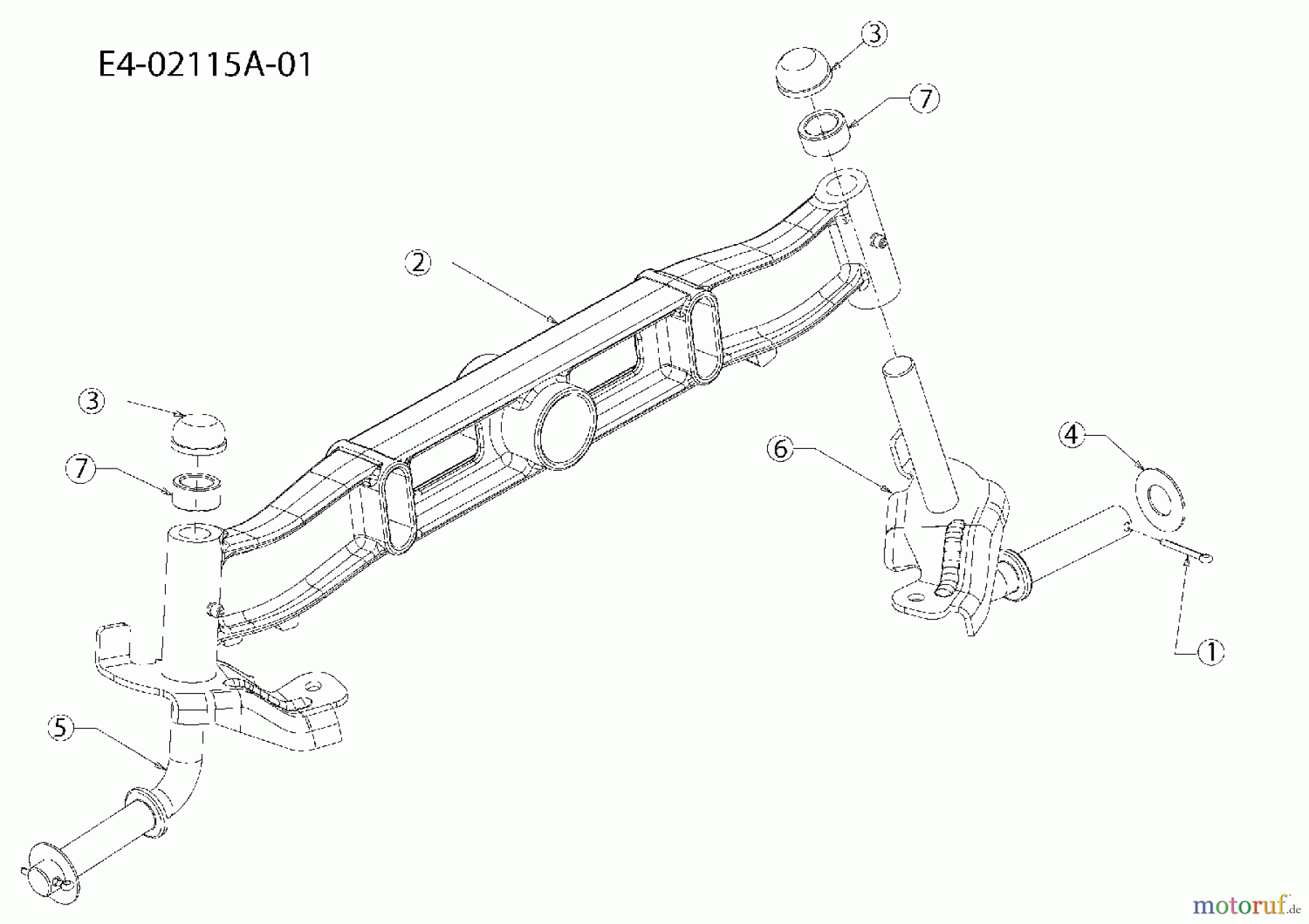 Cub Cadet Rasentraktoren CC 1020 13AE11CG603 (2007) Vorderachse