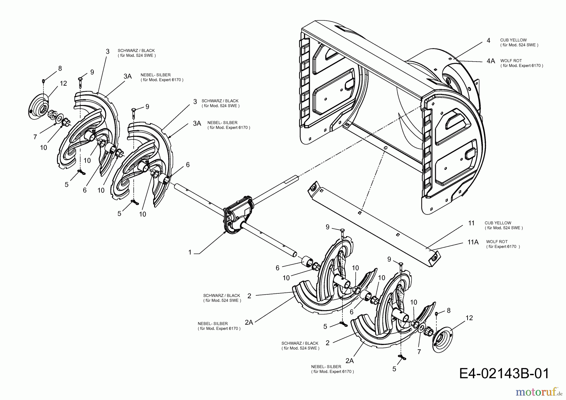 Yard-Man Schneefräsen YM 61 M-W 31AW53LR643 (2011) Fräsgehäuse