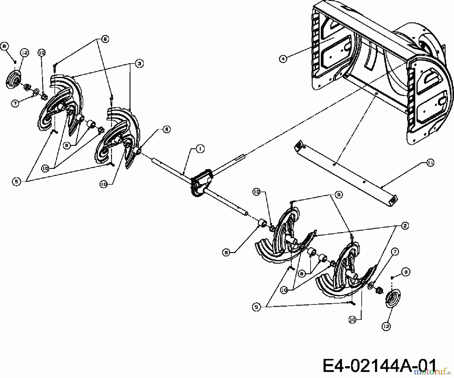Yard-Man Schneefräsen YM 6680 DE 31AY56LS643 (2008) Fräsgehäuse