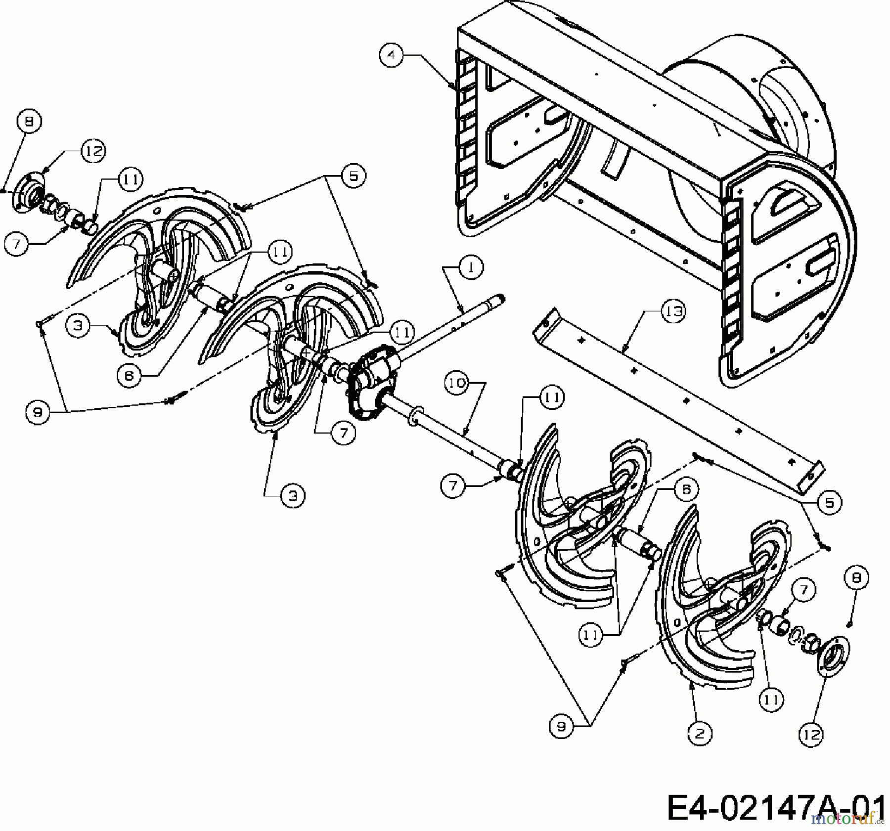 Yard-Man Schneefräsen YM 8413 DE 31AY9PKV643 (2008) Fräsgehäuse