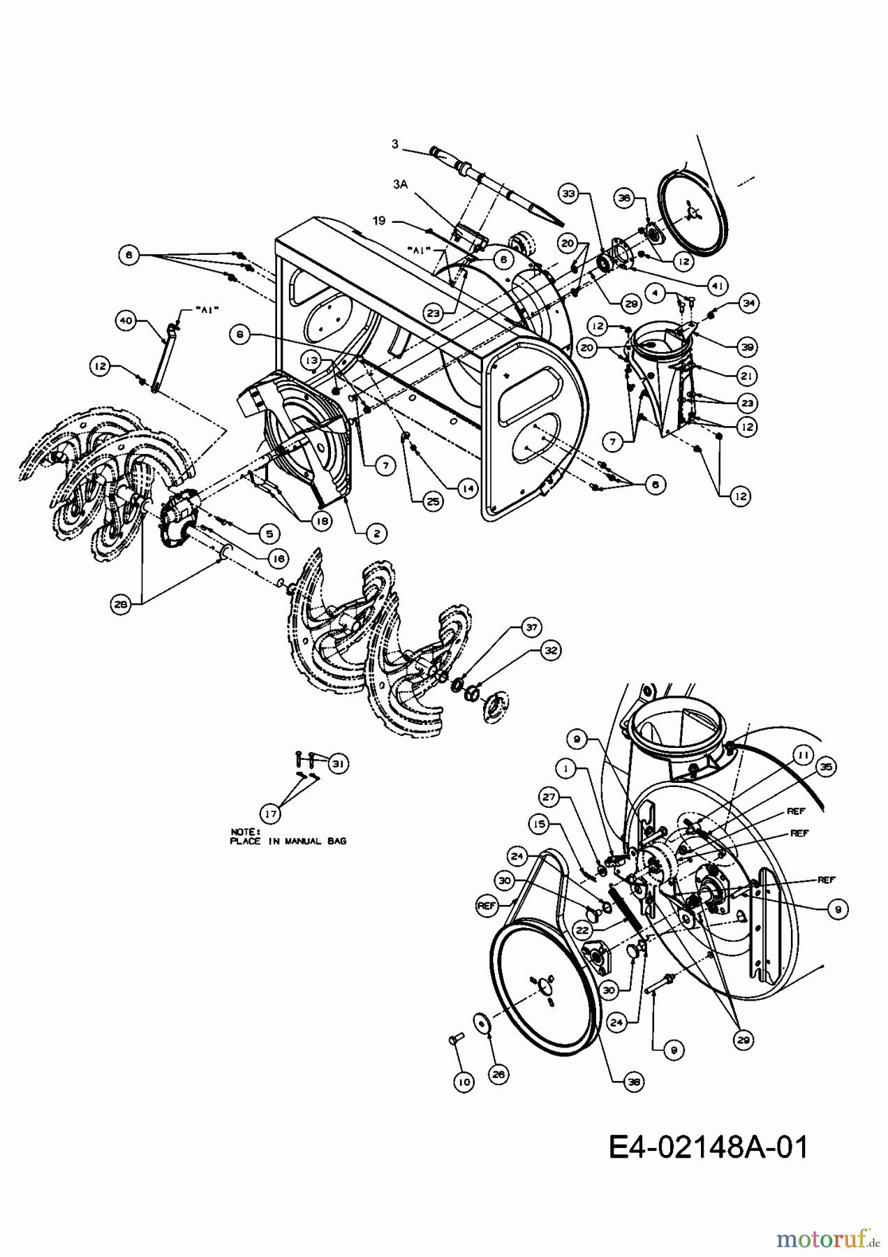  Cub Cadet Schneefräsen 945 SWE 31AV9J3W603  (2008) Schaufelrad