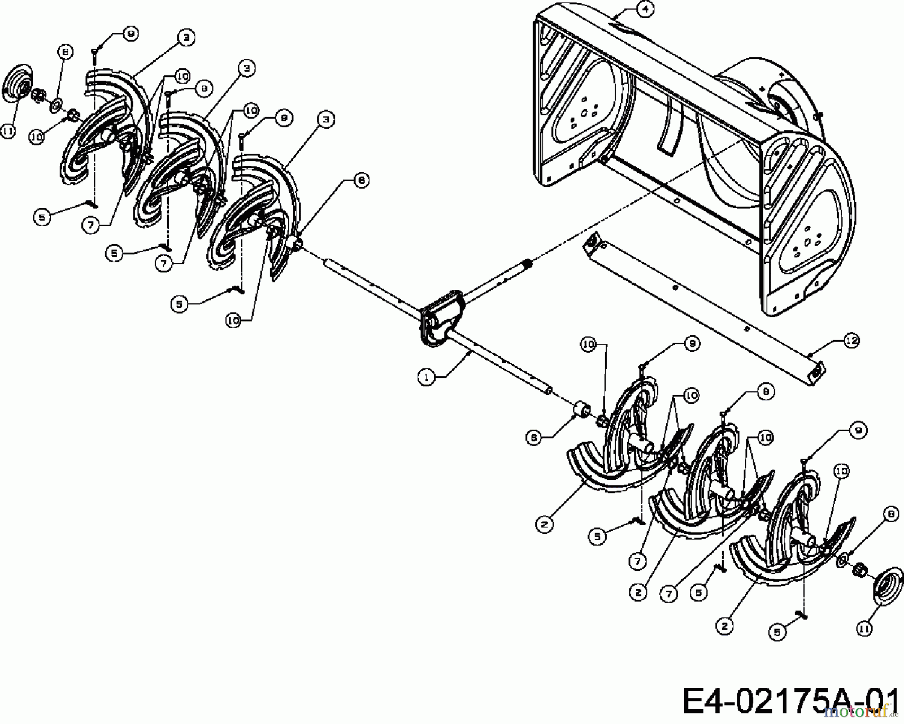 MTD Schneefräsen E 740 F 31AE7S75711R (2007) Fräsgehäuse