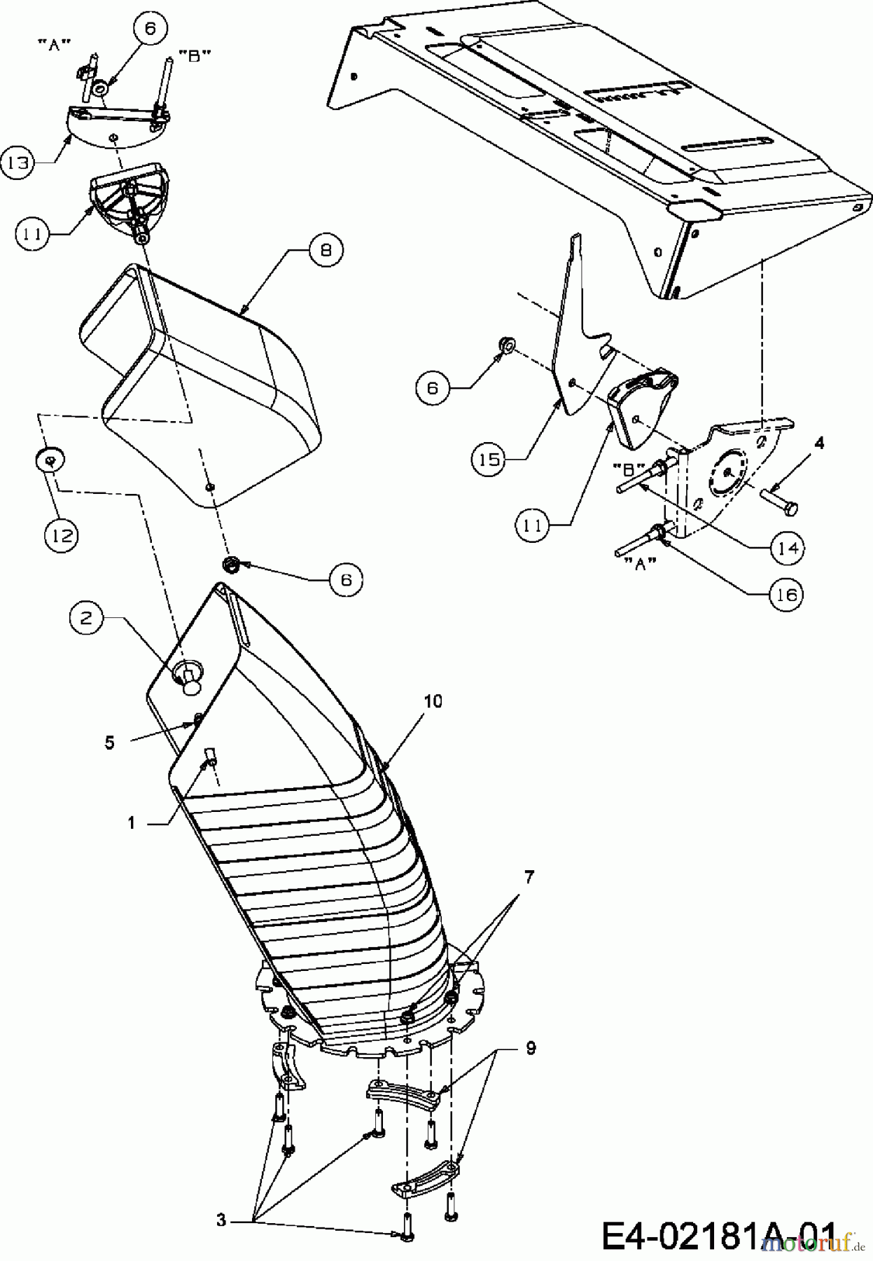  Yard-Man Schneefräsen YM 8413 DE 31AE9P3I801R  (2007) Auswurfschacht