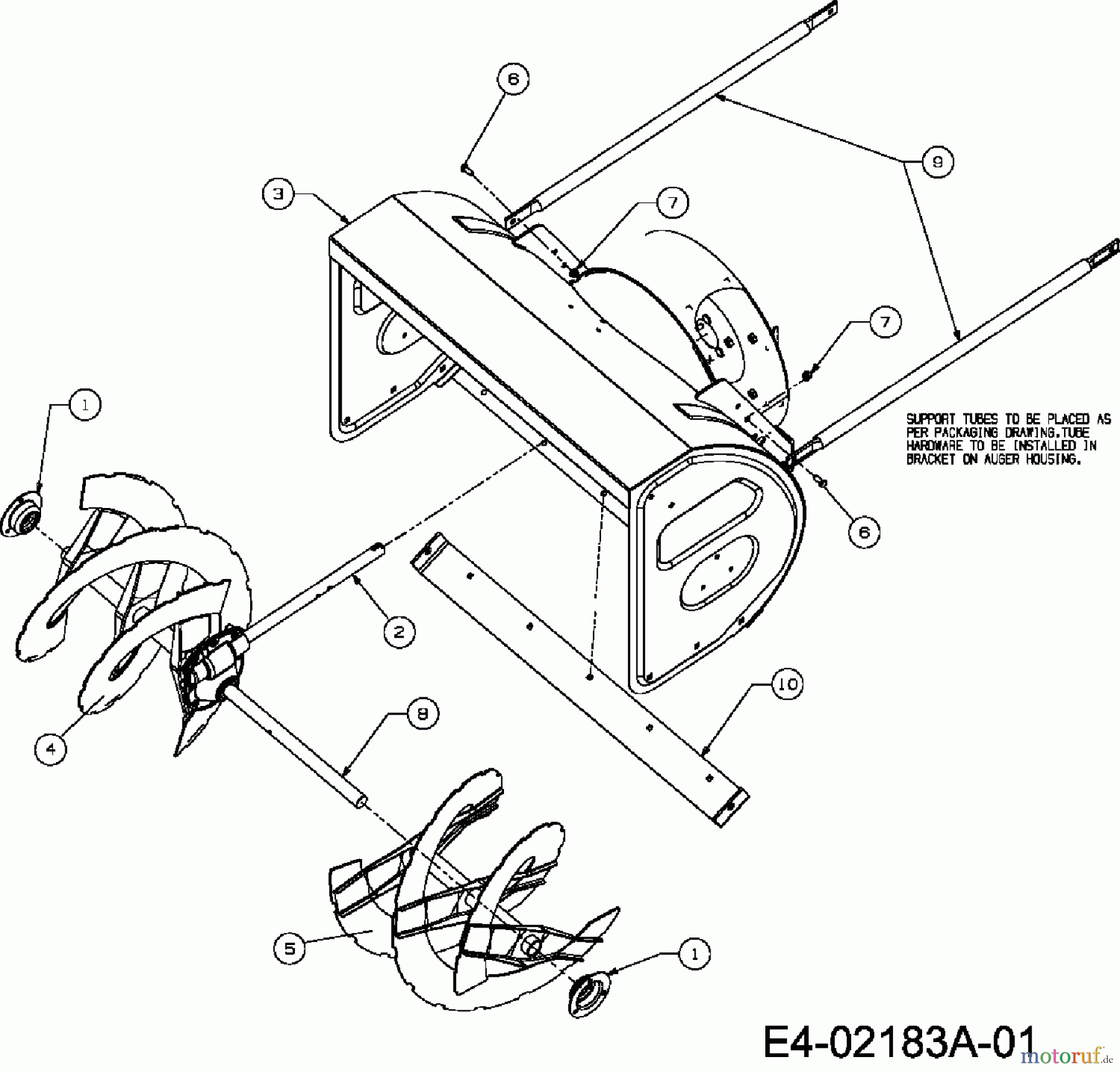  Yard-Man Schneefräsen YM 8413 DE 31AE9P3I801R  (2007) Fräsgehäuse