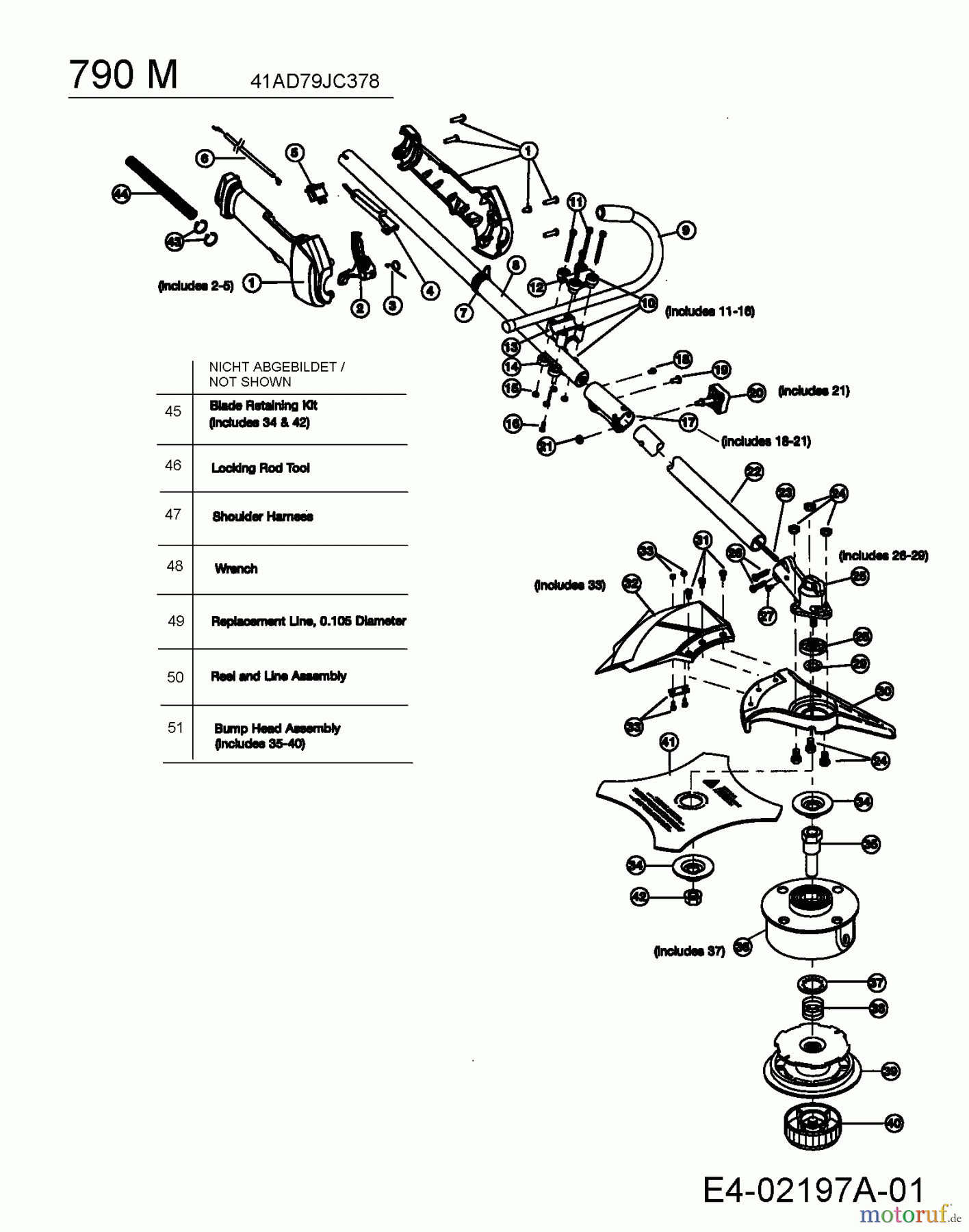  MTD Motorsensen 790 M 41AD79JC378  (2010) Grundgerät