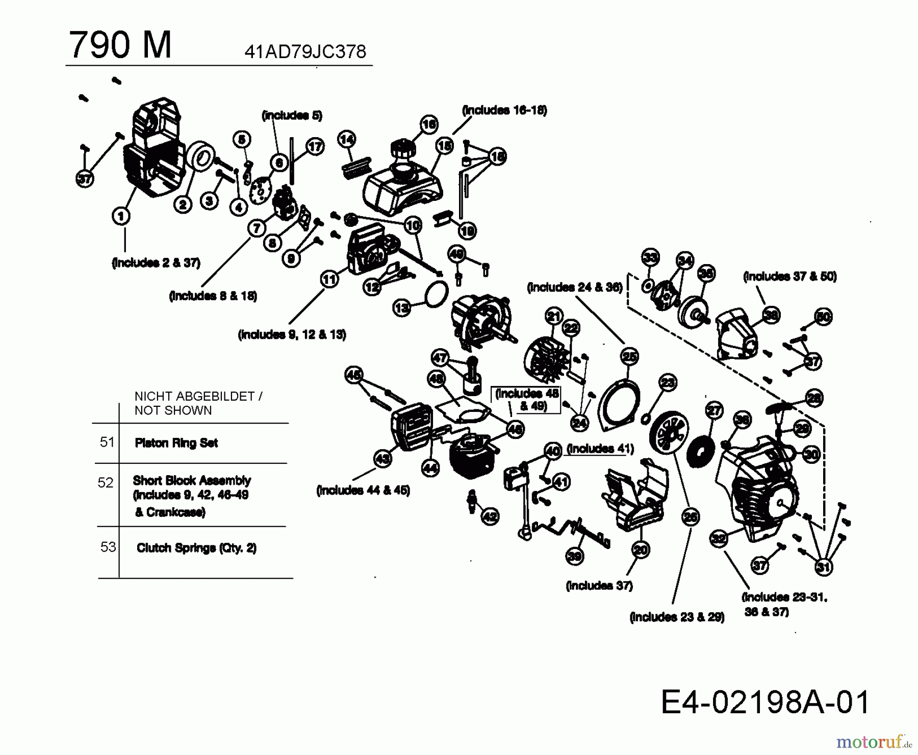  MTD Motorsensen 790 M 41AD79JC378  (2010) Motor
