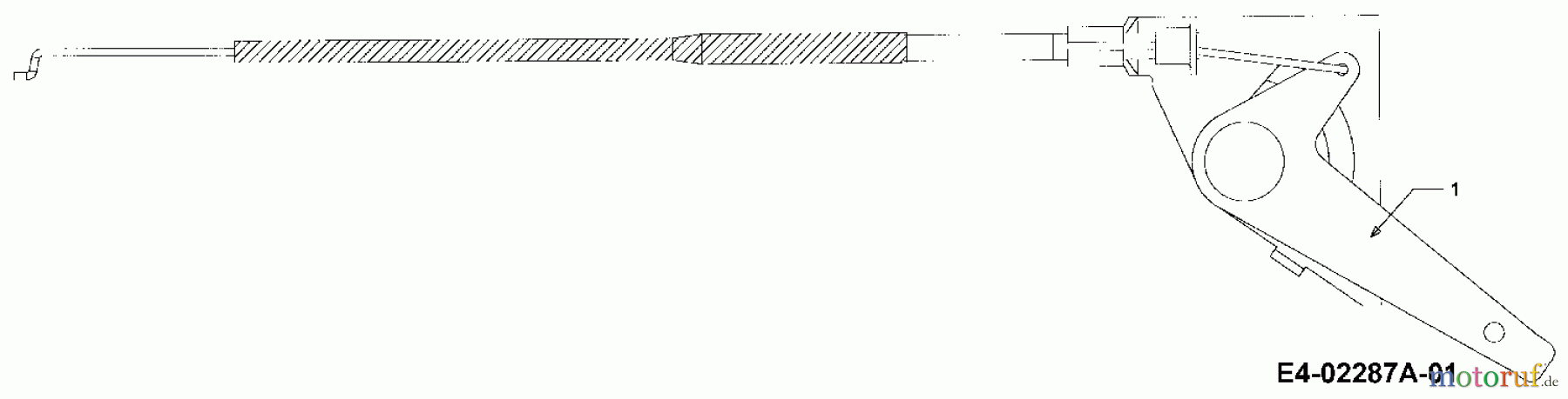 Cub Cadet Rasentraktoren CC 1527 13A-241G603 (2003) Gaszug bis 08.03.2003