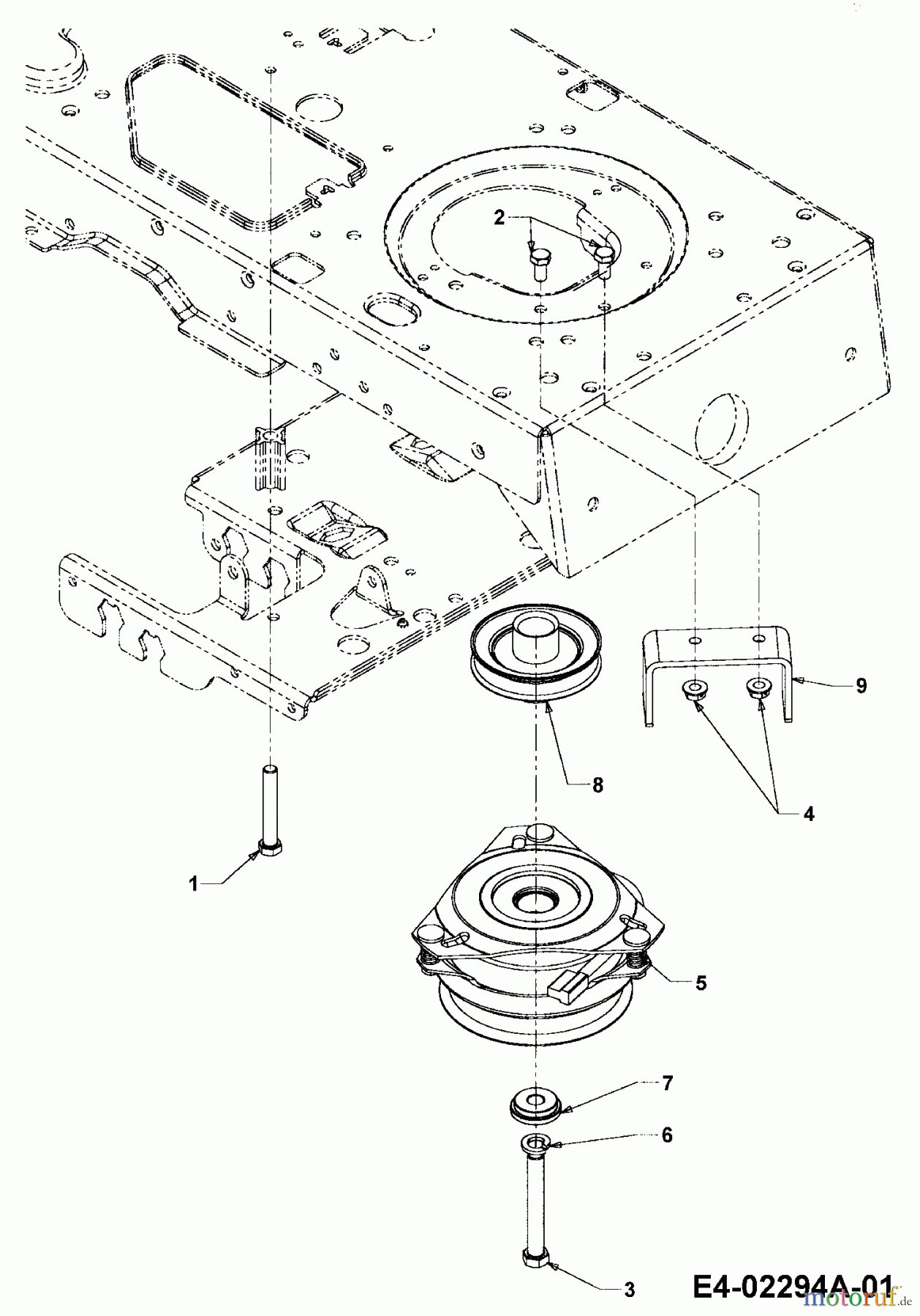 Cub Cadet Rasentraktoren CC 1527 13A-241G603 (2003) Elektromagnetkupplung, Motorkeilriemenscheibe