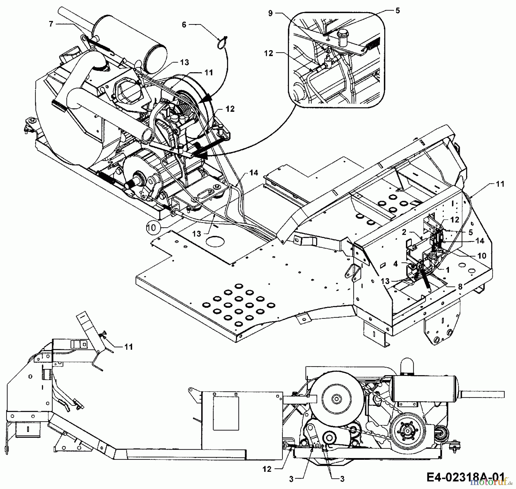 Cub Cadet Utility Vehicle Big Country - 6x4 Utilty Vehicle 37AS640D603 (2004) Bowdenzüge