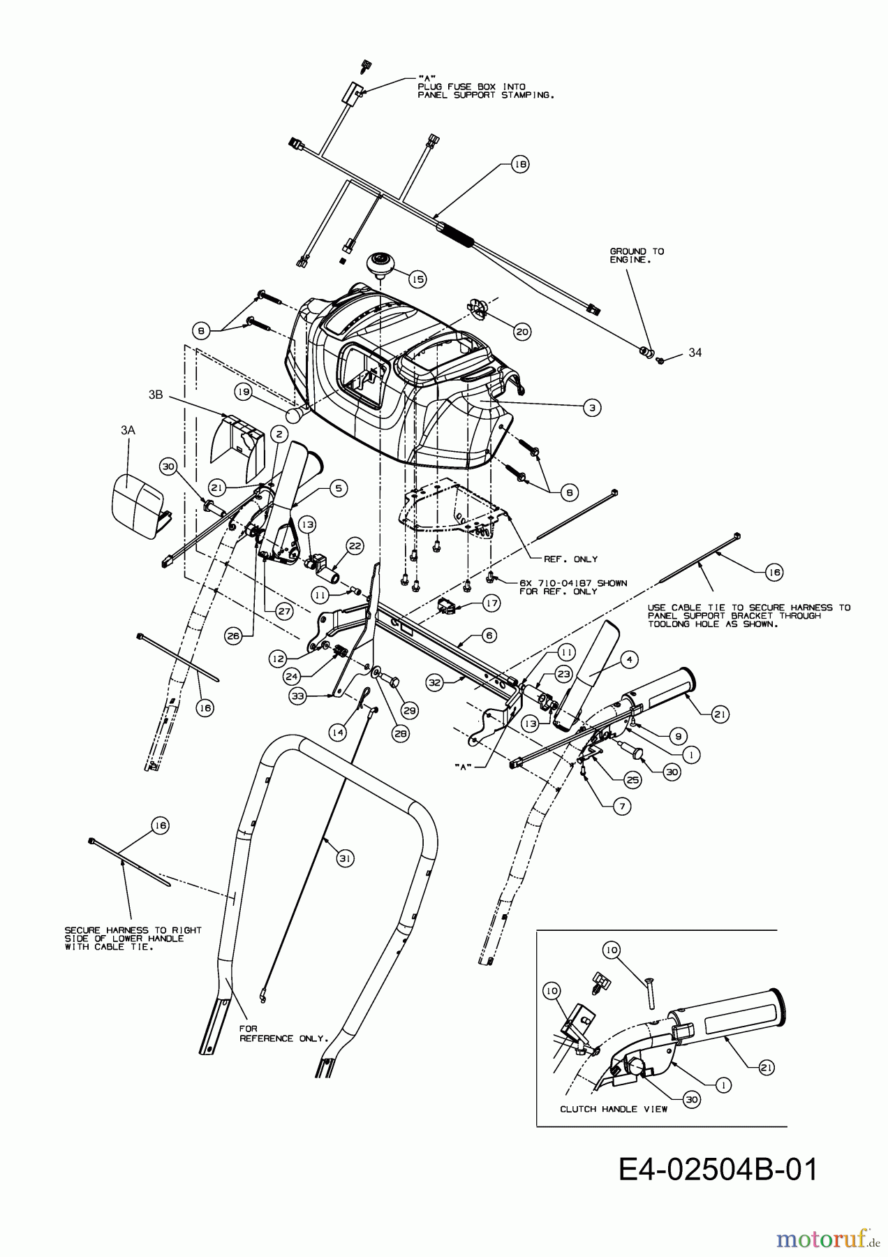  Yard-Man Schneefräsen YM 61 M-W 31AW53LR643  (2011) Armaturenbrett