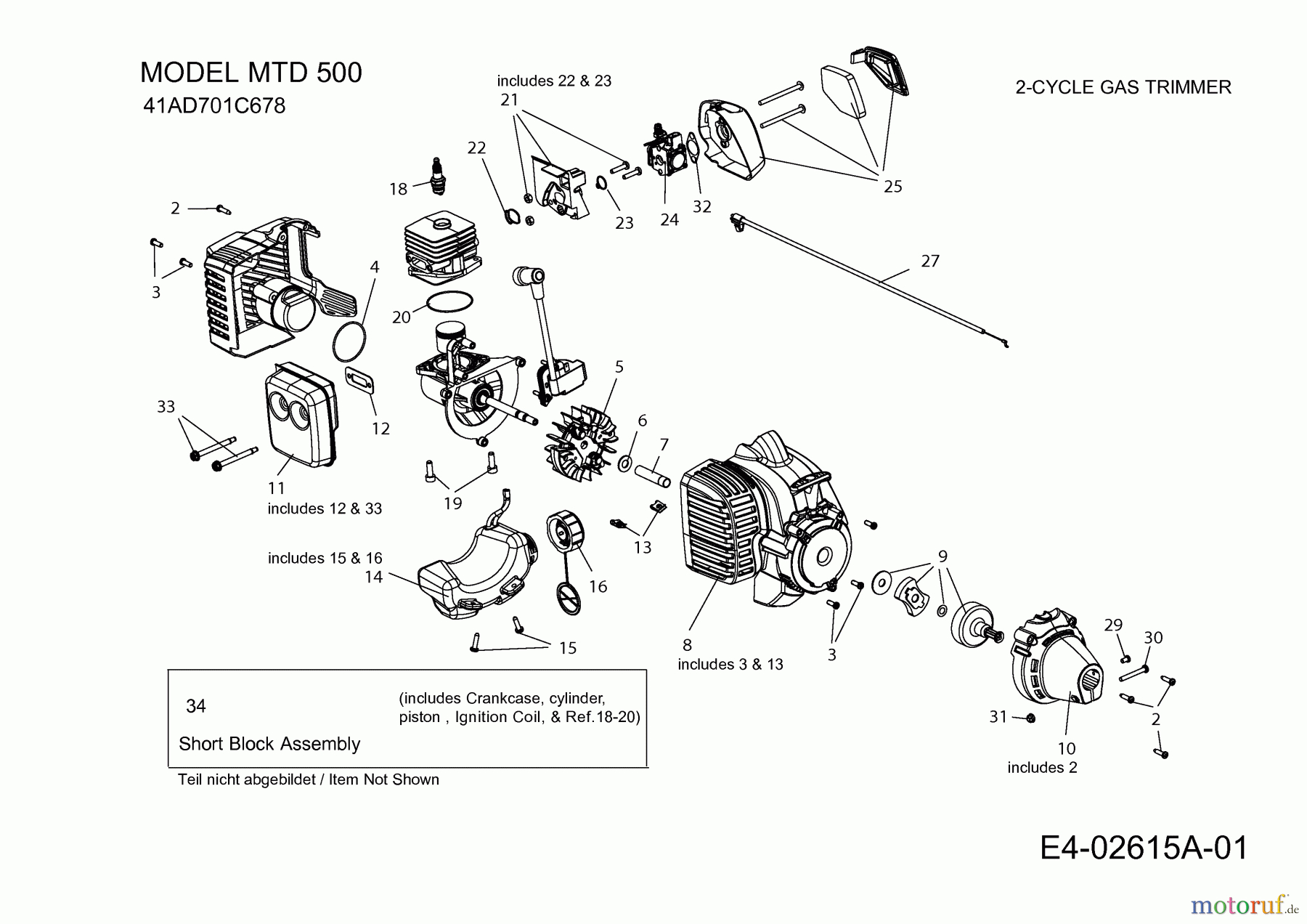 MTD Motorsensen 500 41AD701C678 (2010) Motor