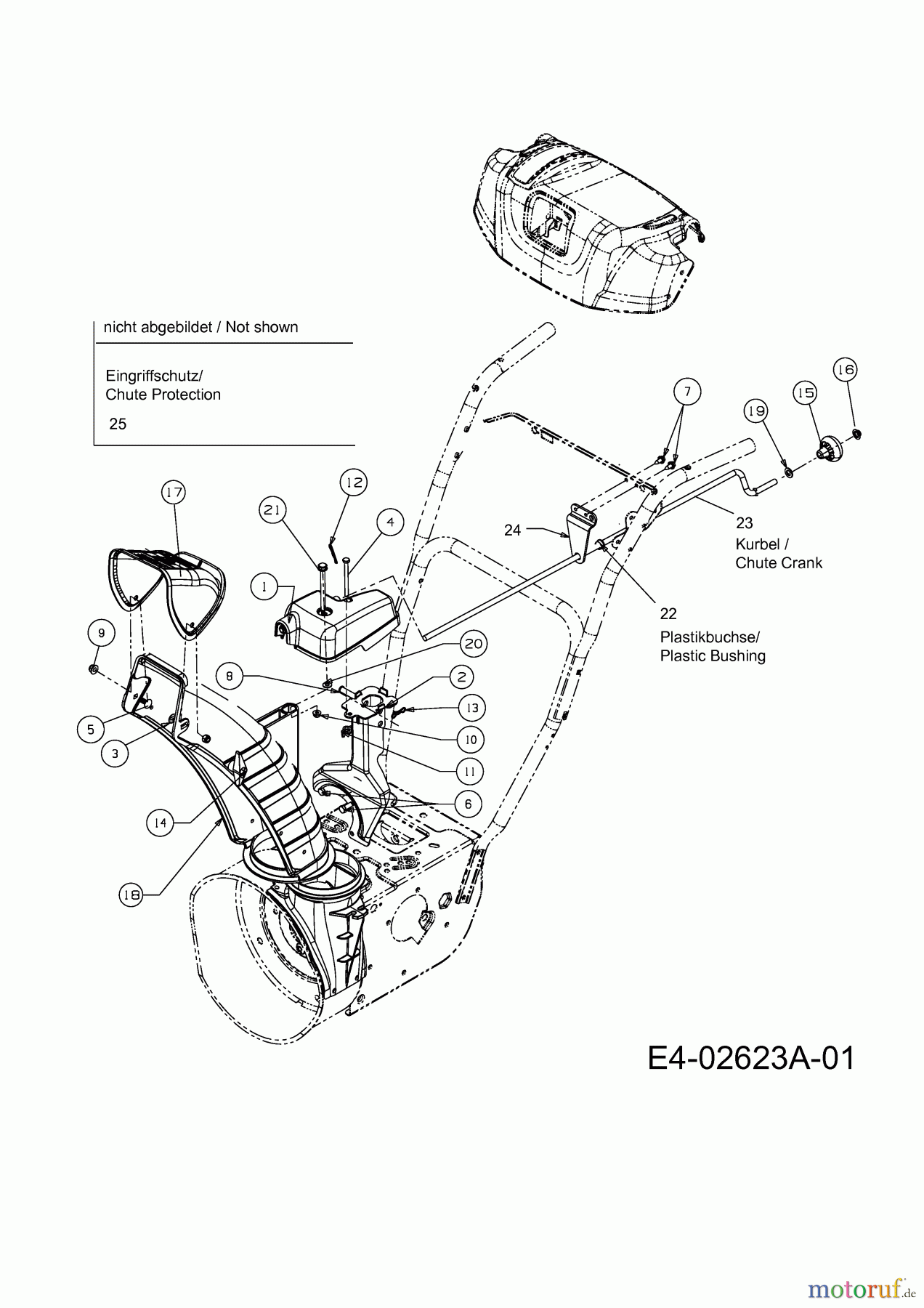 MTD Schneefräsen 6 ZFH 31AH6ZFH700R (2010) Auswurfschacht