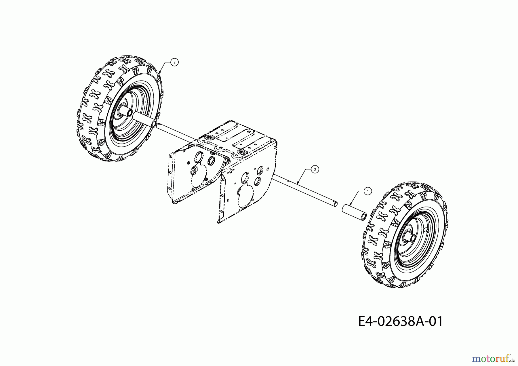  Yard-Man Schneefräsen E 5 E 3 G 31AE5E3G643  (2001) Räder