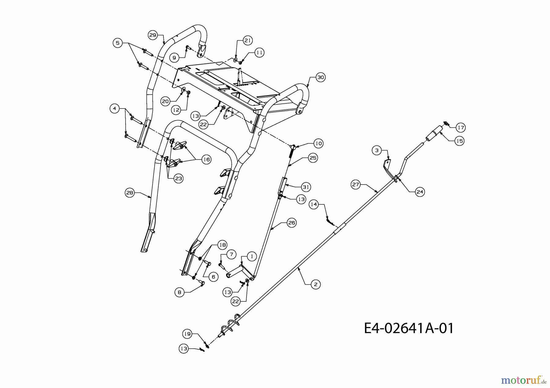 Yard-Man Schneefräsen E 5 E 3 G 31AE5E3G643 (2001) Holm