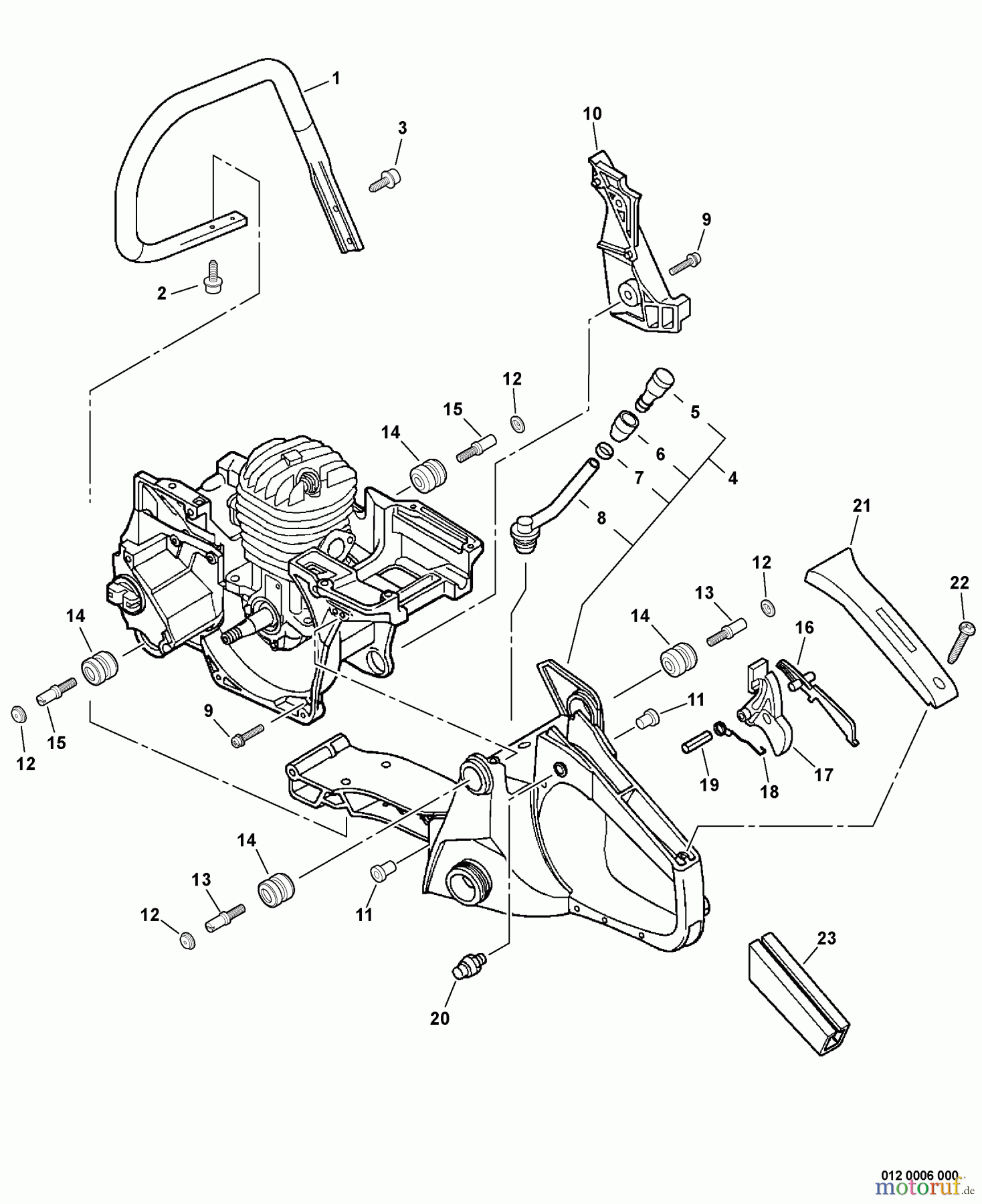 Echo Sägen, Kettensägen CS-440 - Echo Chainsaw, S/N: 08001001 - 08999999 Handles, Throttle Control