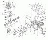 Echo CS-4400 - Chainsaw, S/N: 001001 - 101000 (Type 1E) Ersatzteile Crankcase, Engine, Engine Cover, Oil Tank