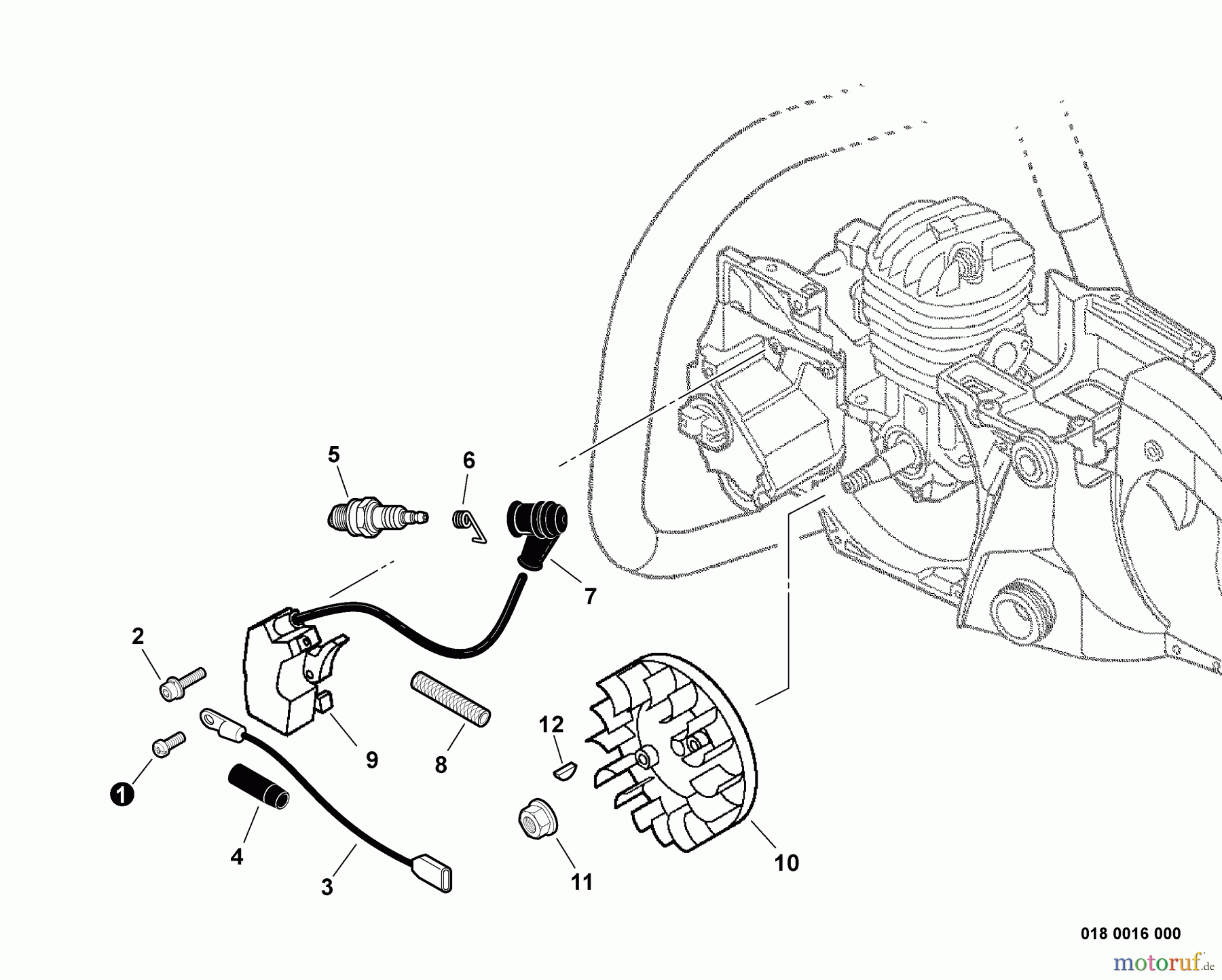 Echo Sägen, Kettensägen CS-450P - Echo Chainsaw, Ignition S/N: C06413001289 - C06413999999