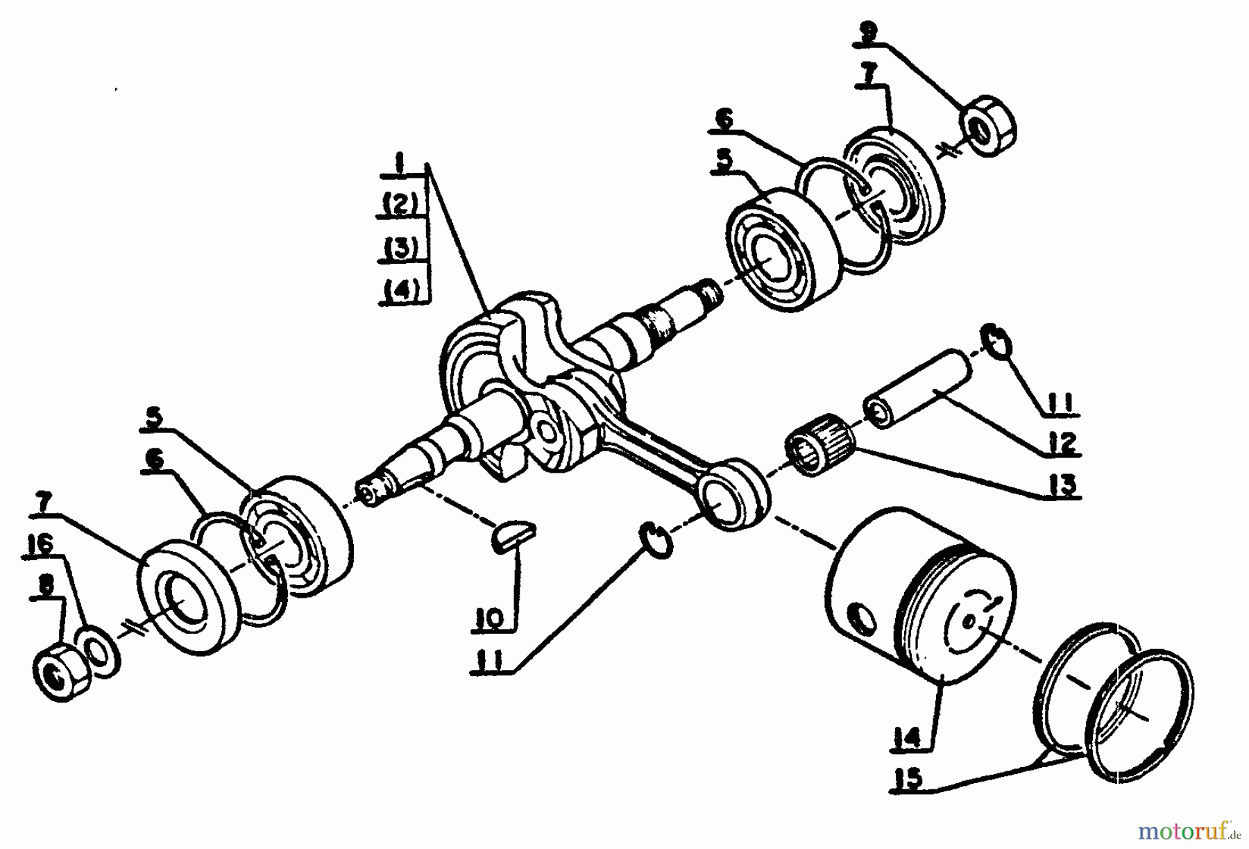 Echo Sägen, Kettensägen CS-451VL - Echo Chainsaw Crankshaft, Piston