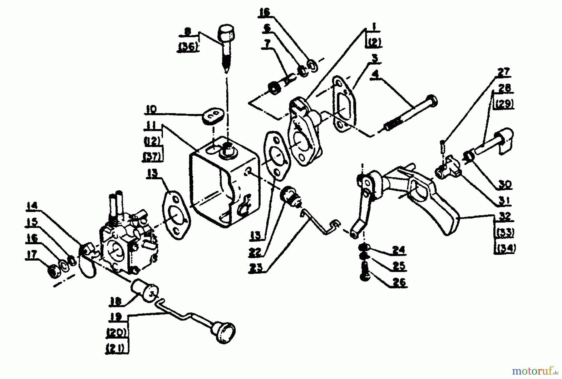 Echo Sägen, Kettensägen CS-451VL - Echo Chainsaw Throttle And Carburetor