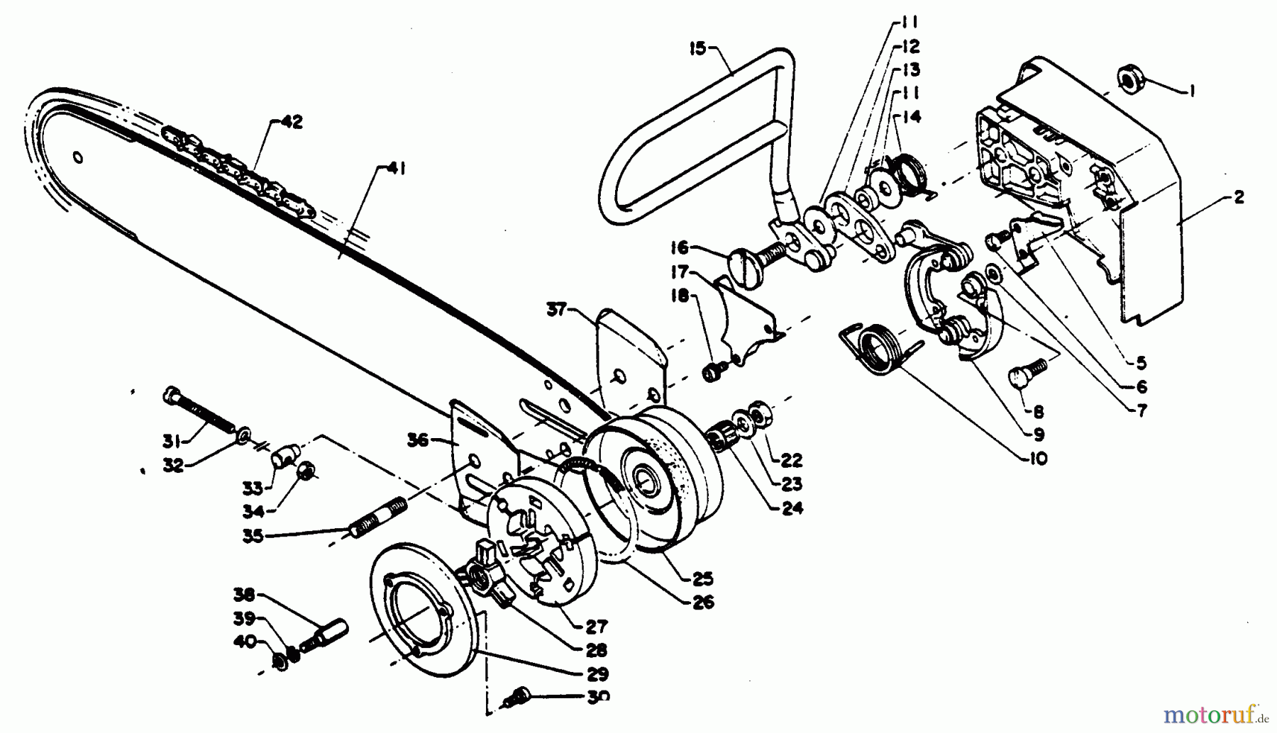 Echo Sägen, Kettensägen CS-452VL - Echo Chainsaw Chain Brake, Guide Bar