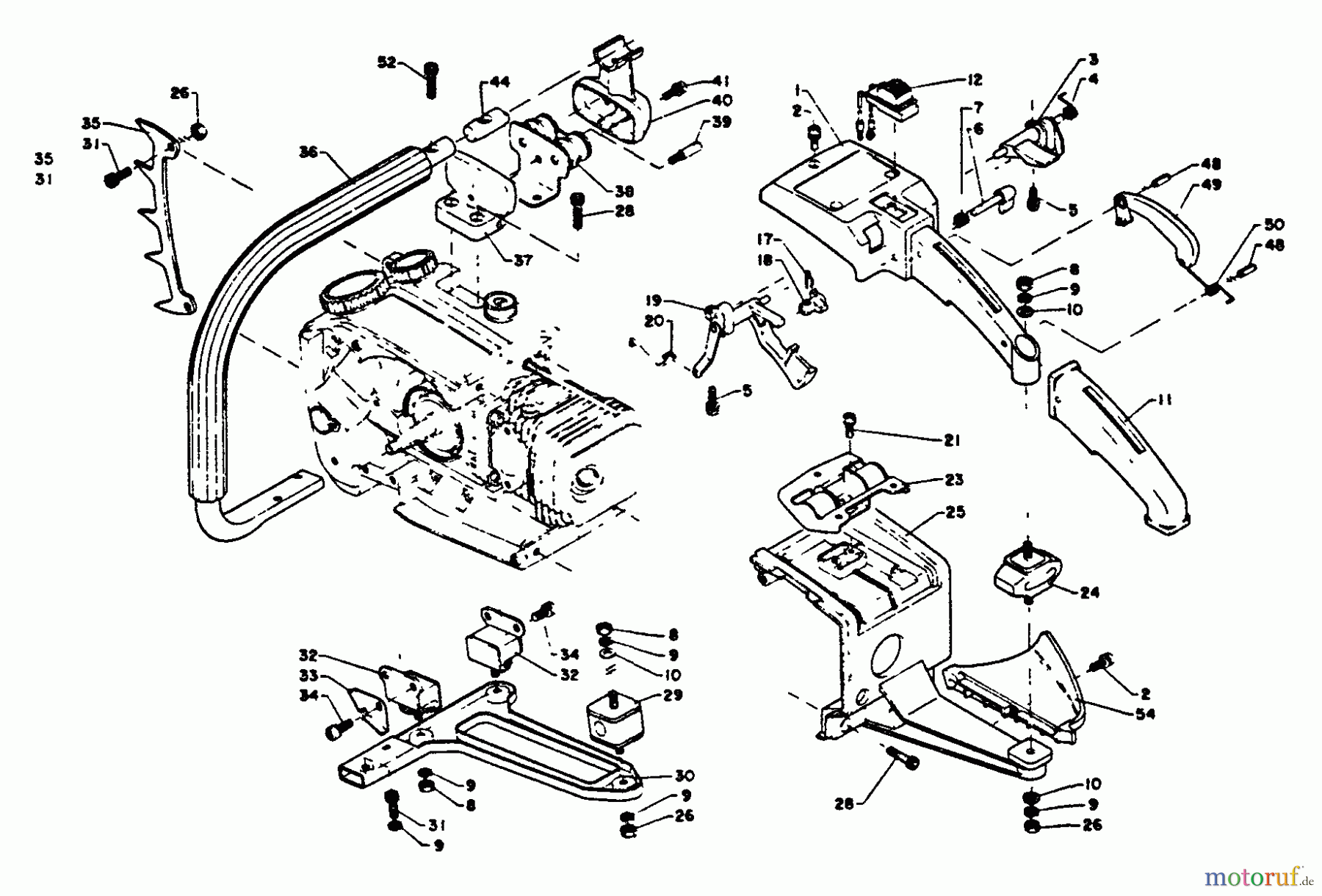 Echo Sägen, Kettensägen CS-452VL - Echo Chainsaw Handles S/N: 000000 - 0230441