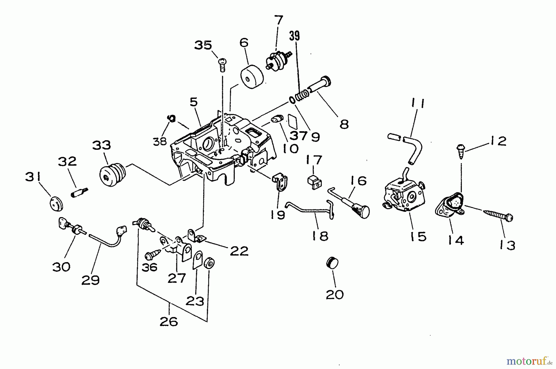 Echo Sägen, Kettensägen CS-4600 - Echo Chainsaw, S/N: 0027192 - 0033240 Intake, Exhaust