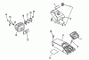 Echo CS-4600 - Chainsaw, S/N: 0033241 - 999999 Ersatzteile Exhaust, Air Cleaner
