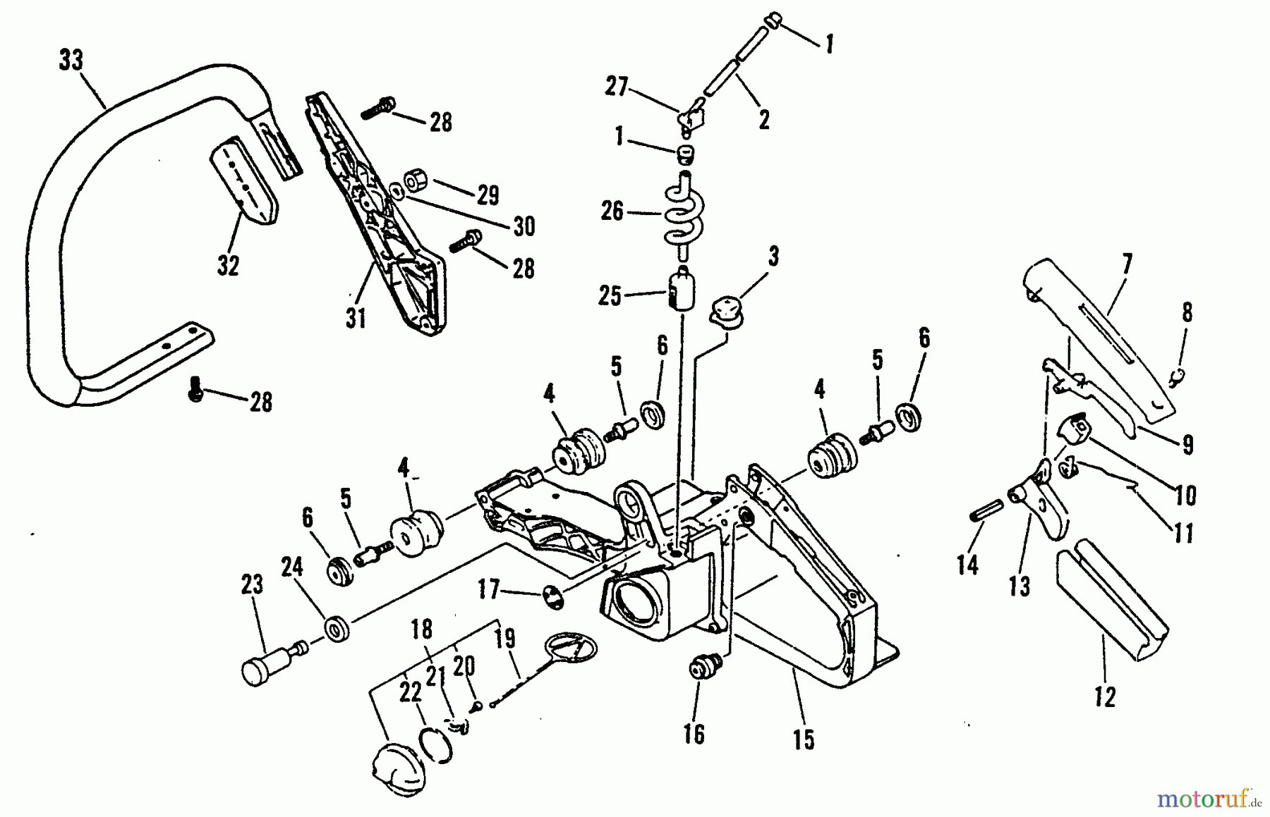 Echo Sägen, Kettensägen CS-4600 - Echo Chainsaw, S/N: 0033241 - 999999 Handles, Fuel System