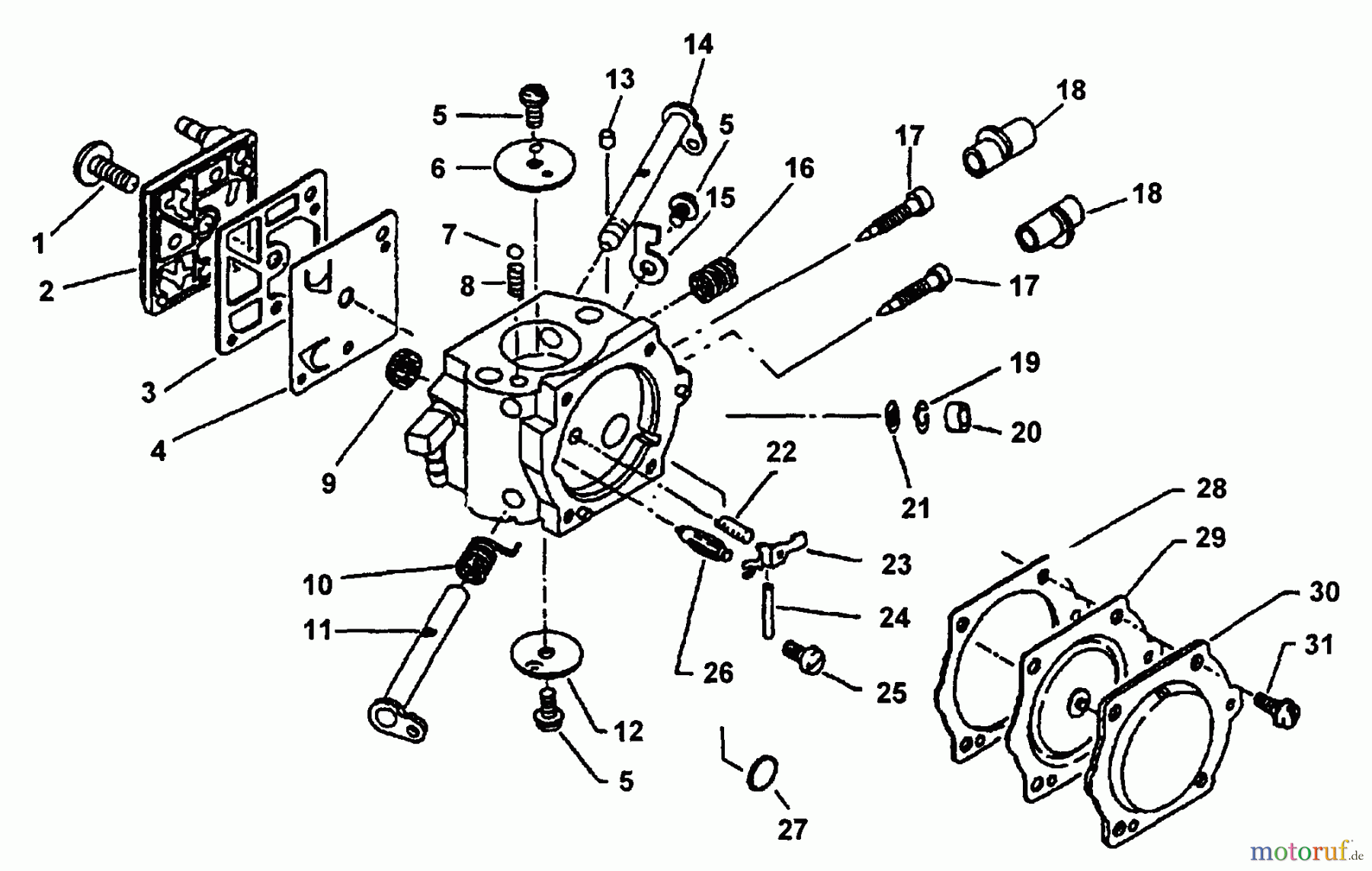 Echo Sägen, Kettensägen CS-5000 - Echo Chainsaw (Type 1E) Carburetor