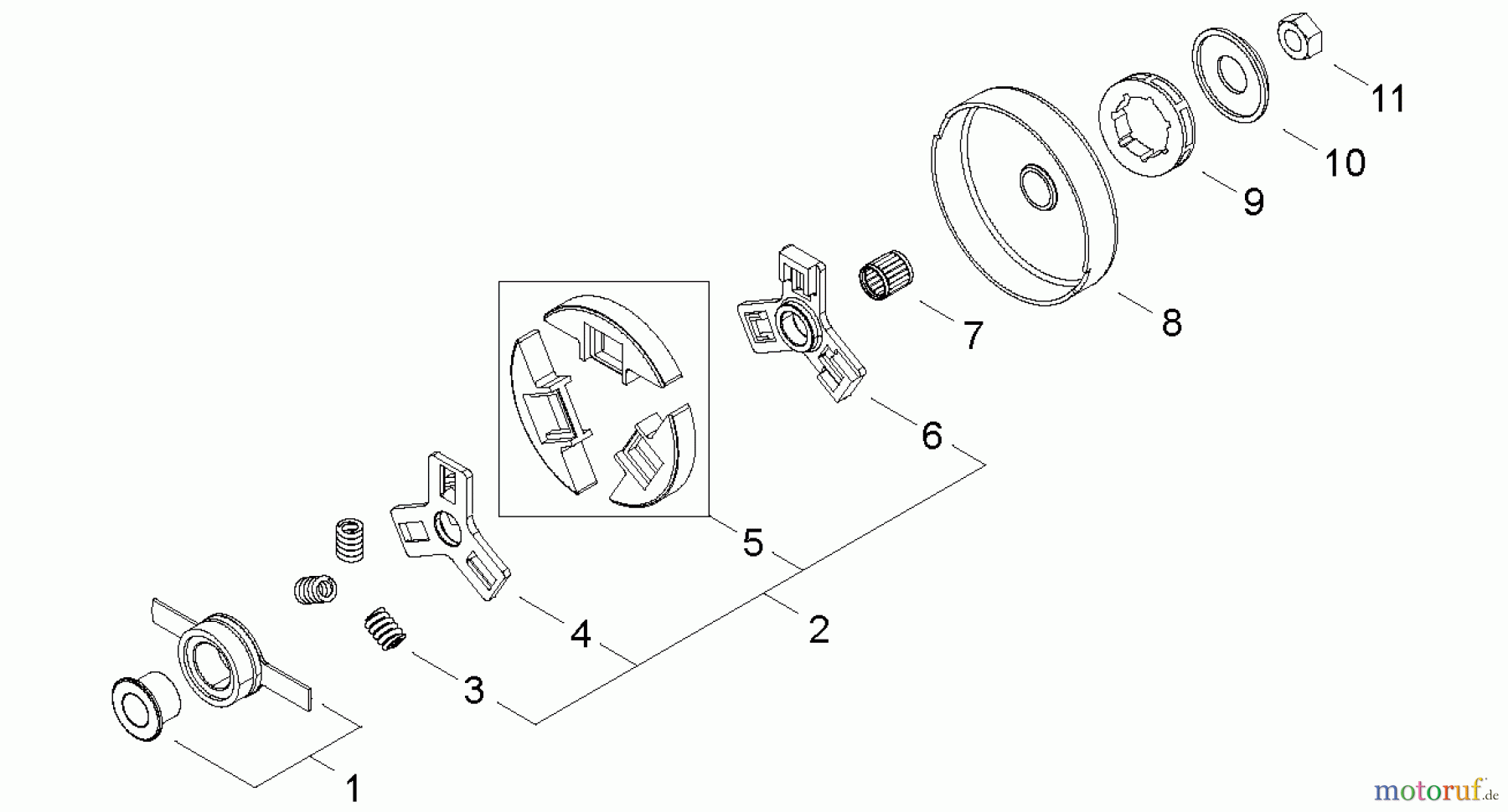  Echo Sägen, Kettensägen CS-500P - Echo Chainsaw, S/N: C19413001001 - C19413999999 Clutch