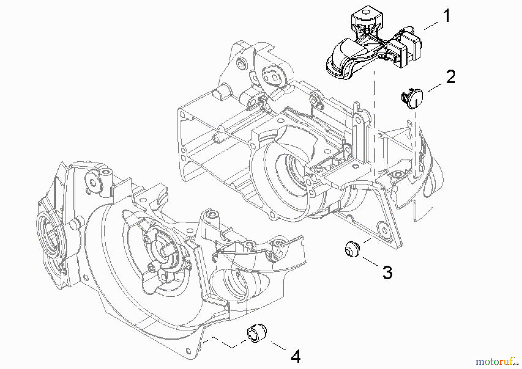 Echo Sägen, Kettensägen CS-500P - Echo Chainsaw, S/N: C19413001001 - C19413999999 Engine Cushions
