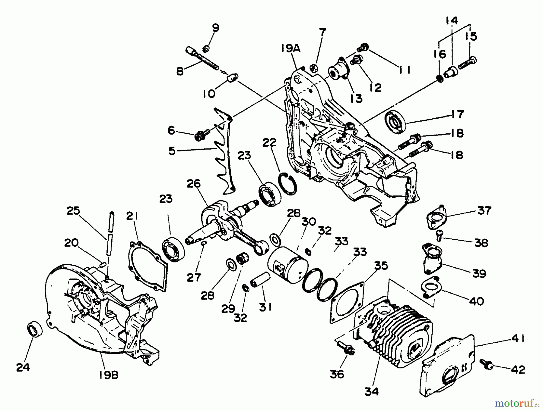 Echo Sägen, Kettensägen CS-510EVLP - Echo Chainsaw Engine, Crankcase, Intake