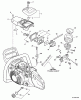 Echo CS-530 - Chainsaw, S/N: C02904001001 - C02904999999 Ersatzteile Engine Cover, Intake, Fuel System, Ignition Switch