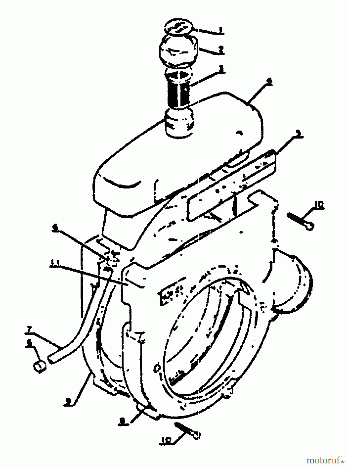 Echo Bläser / Sauger / Häcksler / Mulchgeräte PB-202 - Echo Hand Held Blower, S/N: 001001 - 0040501 Fuel Tank and Fancase