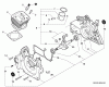 Echo CS-590 - Chainsaw, Ersatzteile Engine, Crankcase