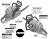 Echo CS-600P - Chainsaw, S/N: C22413001001 - C22413999999 Ersatzteile Labels