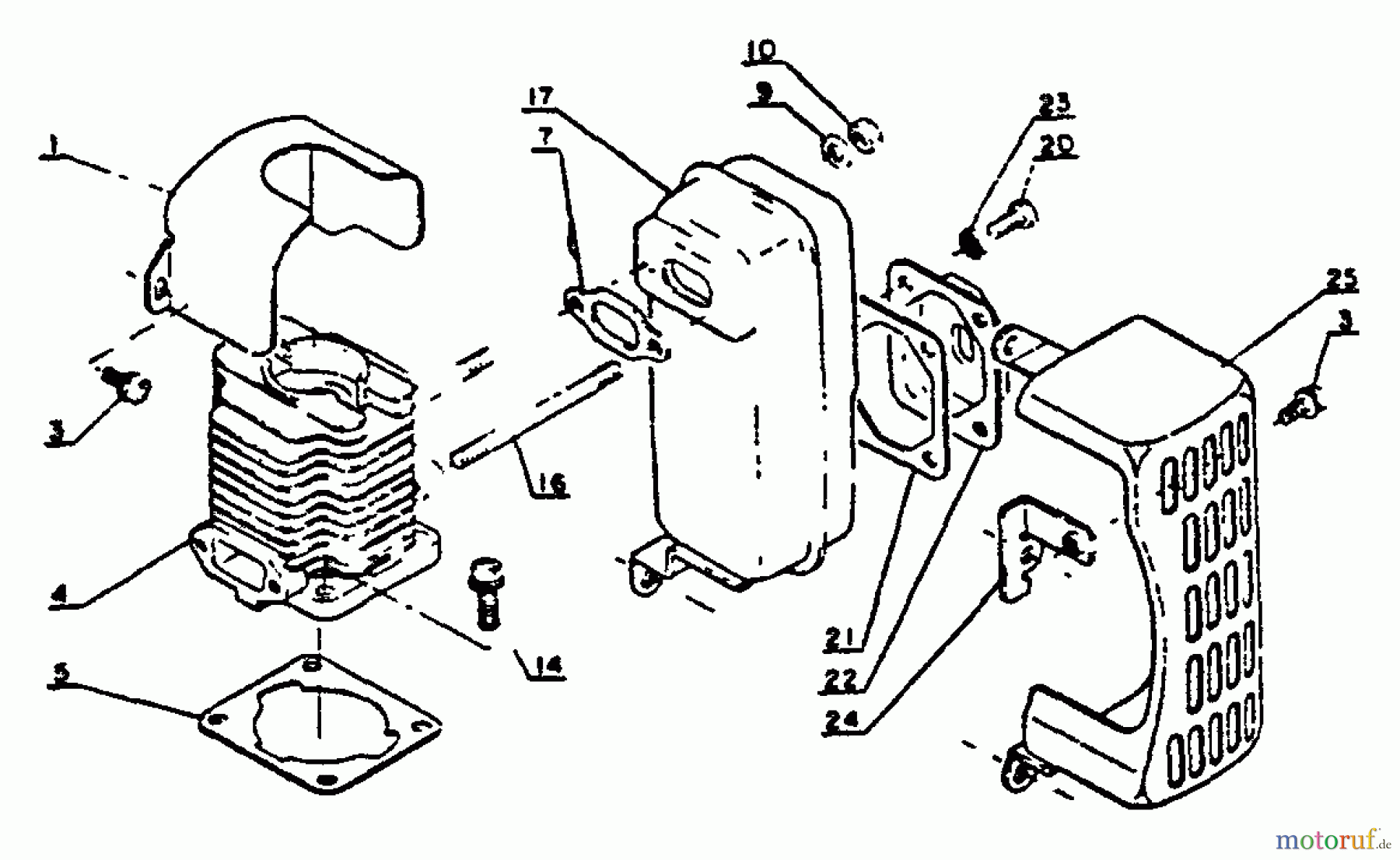Echo Bläser / Sauger / Häcksler / Mulchgeräte PB-202 - Echo Hand Held Blower, S/N: 0040502 - 9999999 Cylinder, Muffler