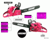 Echo CS-620P - Chainsaw, Ersatzteile Labels