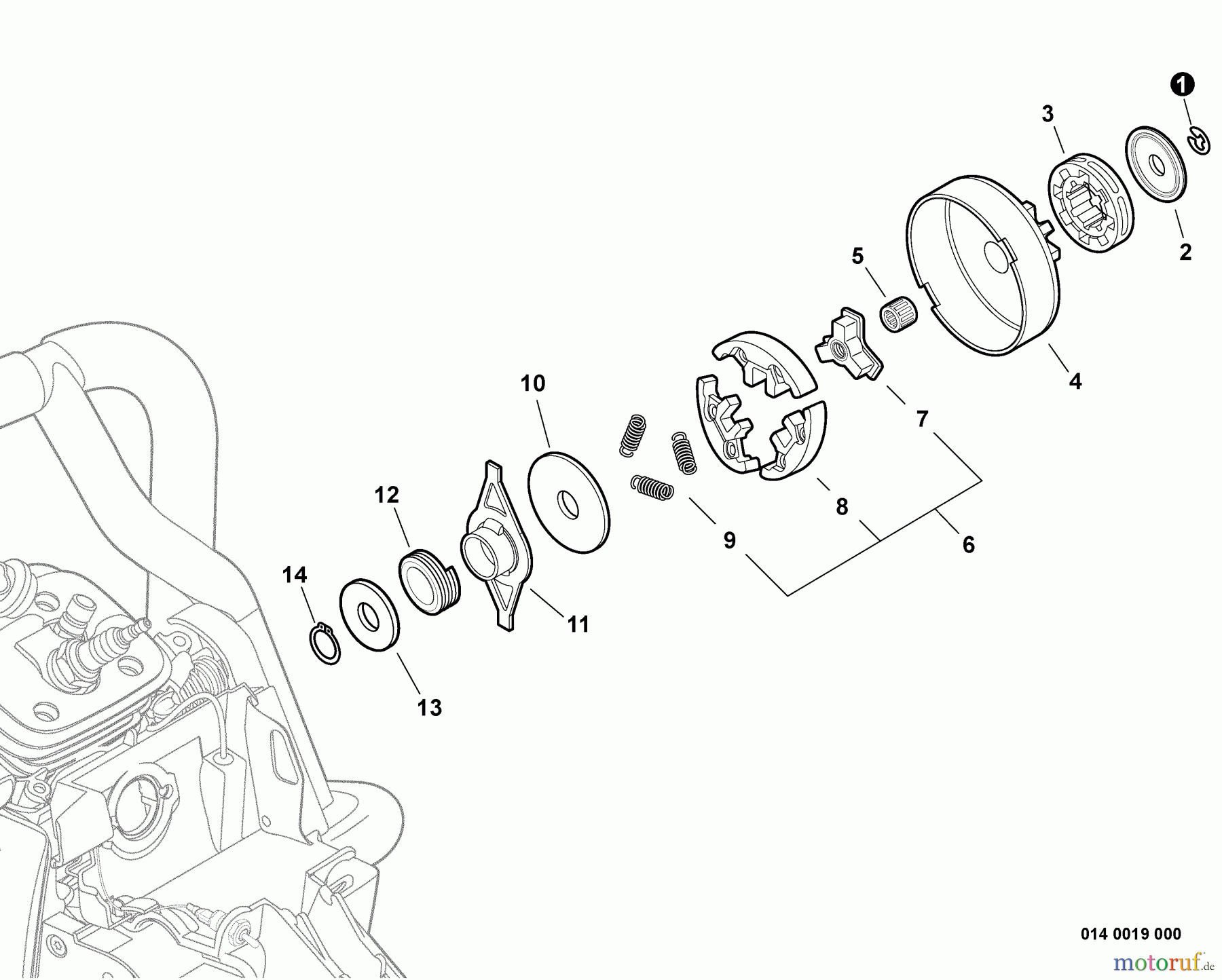  Echo Sägen, Kettensägen CS-620PW - Echo Chainsaw, Clutch