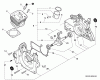Echo CS-620P - Chainsaw, Ersatzteile Engine, Crankcase