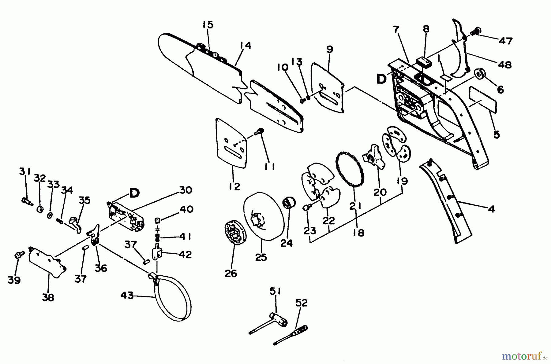  Echo Sägen, Kettensägen CS-6700 - Echo Chainsaw Chain Brake, Clutch, Cutting Attachment