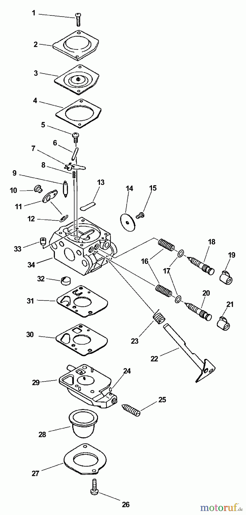  Echo Bläser / Sauger / Häcksler / Mulchgeräte	 PB-2100 - Echo Hand Held Blower (Type 1E) Carburetor