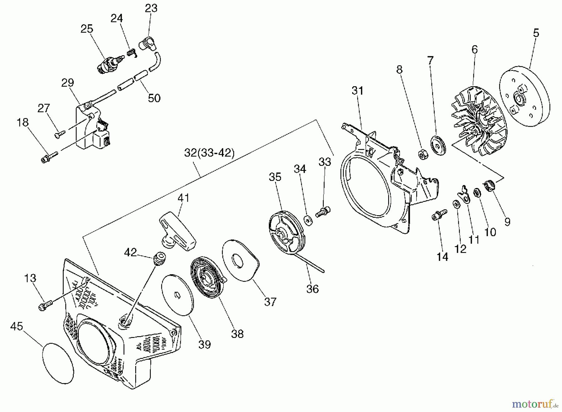 Echo Sägen, Kettensägen CS-6701 - Echo Chainsaw Starter, Magneto