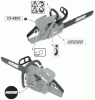 Echo CS-680S - Chainsaw, Ersatzteile Labels
