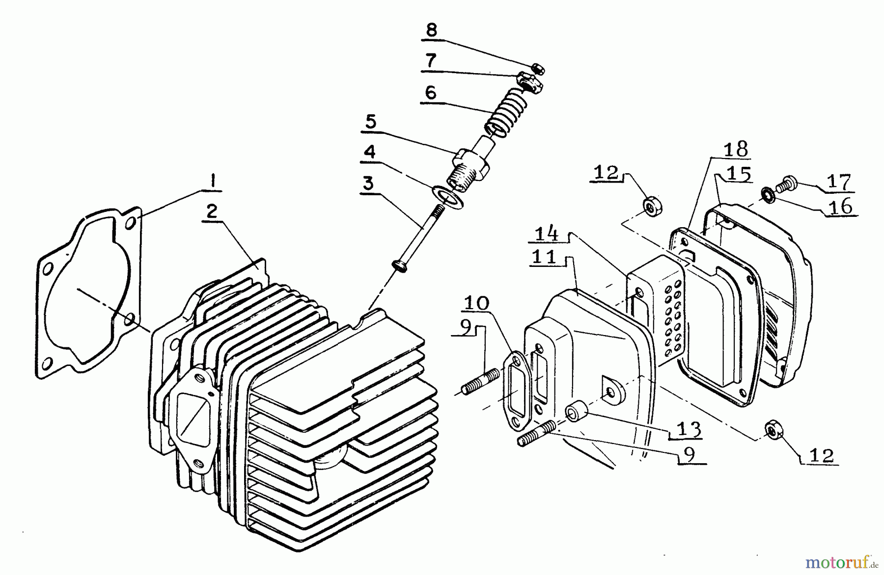 Echo Sägen, Kettensägen CS-601S - Echo Chainsaw Cylinder, Muffler